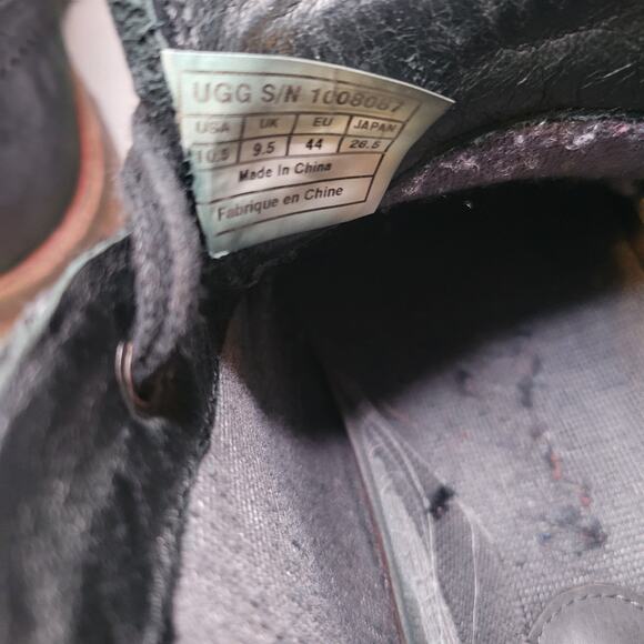 UGG Brompton 1008087 Mens Black Oxford Chukka Mid Leather Boots US 10.5 - Picture 6 of 9